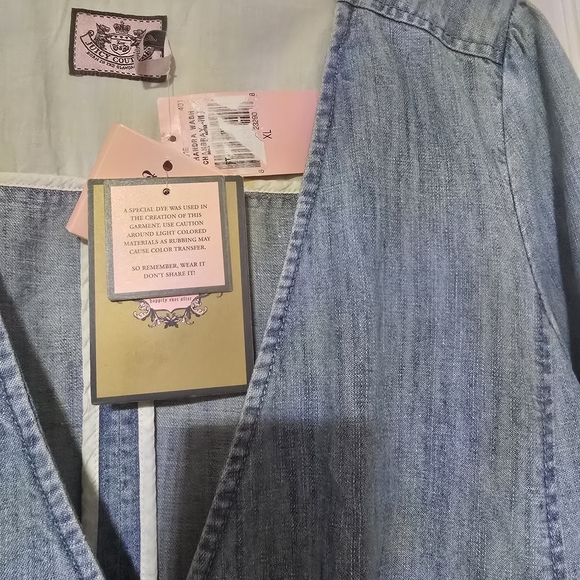 NWT VINTAGE 2012 Juicy Couture Denim Blue Jean Jacket - Picture 6 of 6